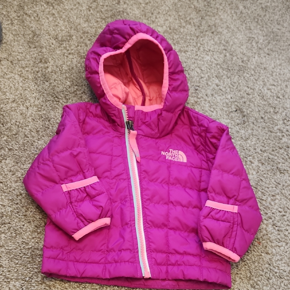 The North Face Pink Hooded Jacket Infant SZ 0-3